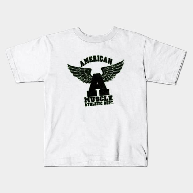 AMERICAN MUSCLE ATHLETIC Kids T-Shirt by alpphadesignart